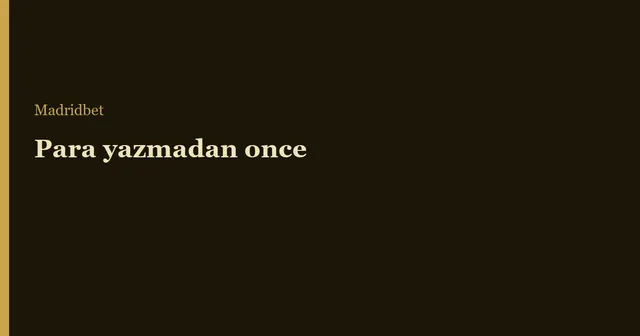 Yatırımdan önce kapağı